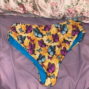 Moana bikini small high rise bottoms Alana Blanchard butterflies